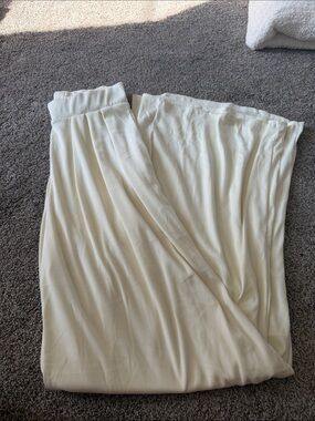 Cream wide legged pants